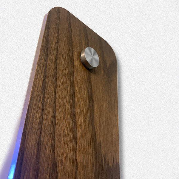 Modern LED Wall Light, Handcrafted Wood & Acrylic Full Color Lit RGB Ambient Lamp -For Bedroom, living room, corridor, Entryway, gaming room