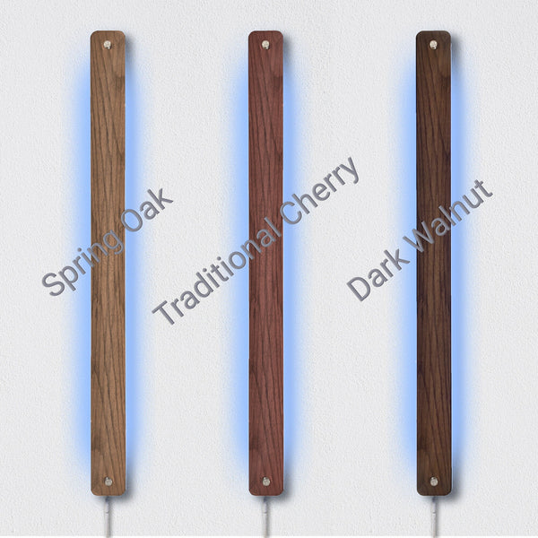 Modern LED Wall Light, Handcrafted Wood & Acrylic Full Color Lit RGB Ambient Lamp -For Bedroom, living room, corridor, Entryway, gaming room