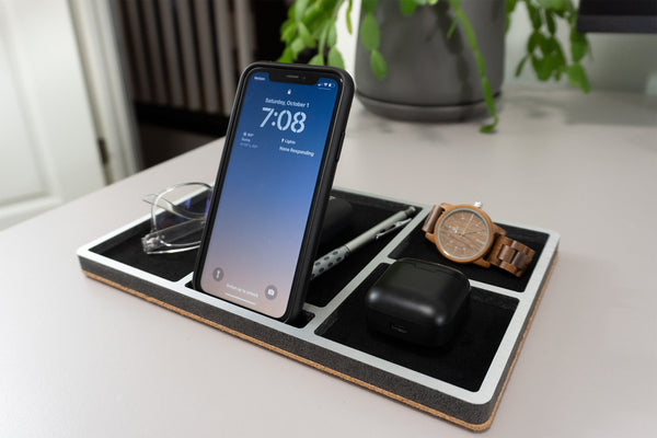 Modern Aluminum Desktop Organization Catch All Storage Tray