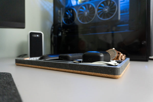 Modern Aluminum Desktop Organization Catch All Storage Tray